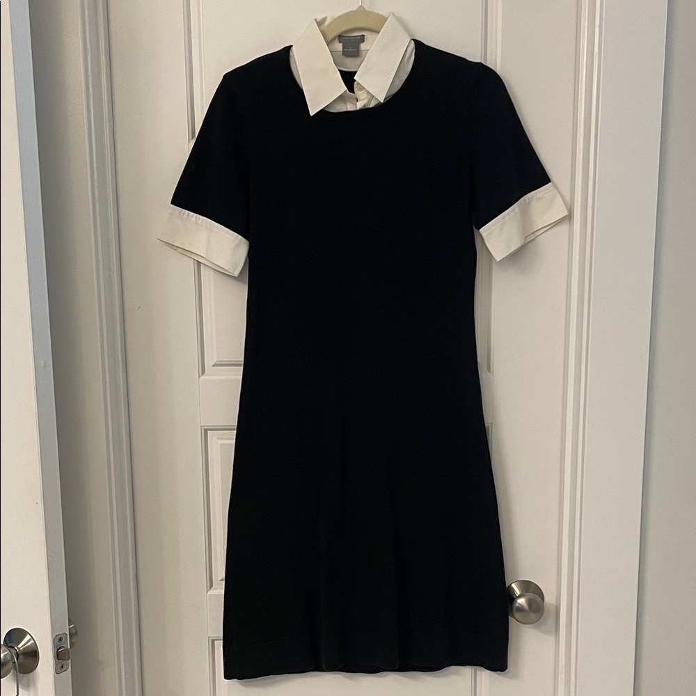 Black and White Short Sleeve Dress